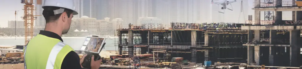 Construction sites drone photography